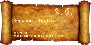 Koppándi Ibolya névjegykártya