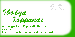 ibolya koppandi business card